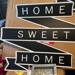 Black and White Home Sweet Home Wall Decor